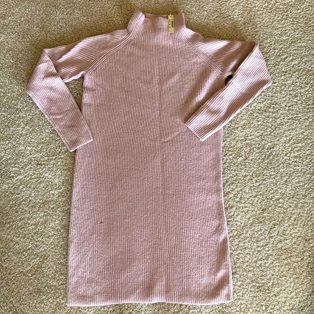 Madewell Ribbed Knit Dress in Light Purple